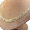 Fiskben halsband i 18k guld. vikt: 16,1g
