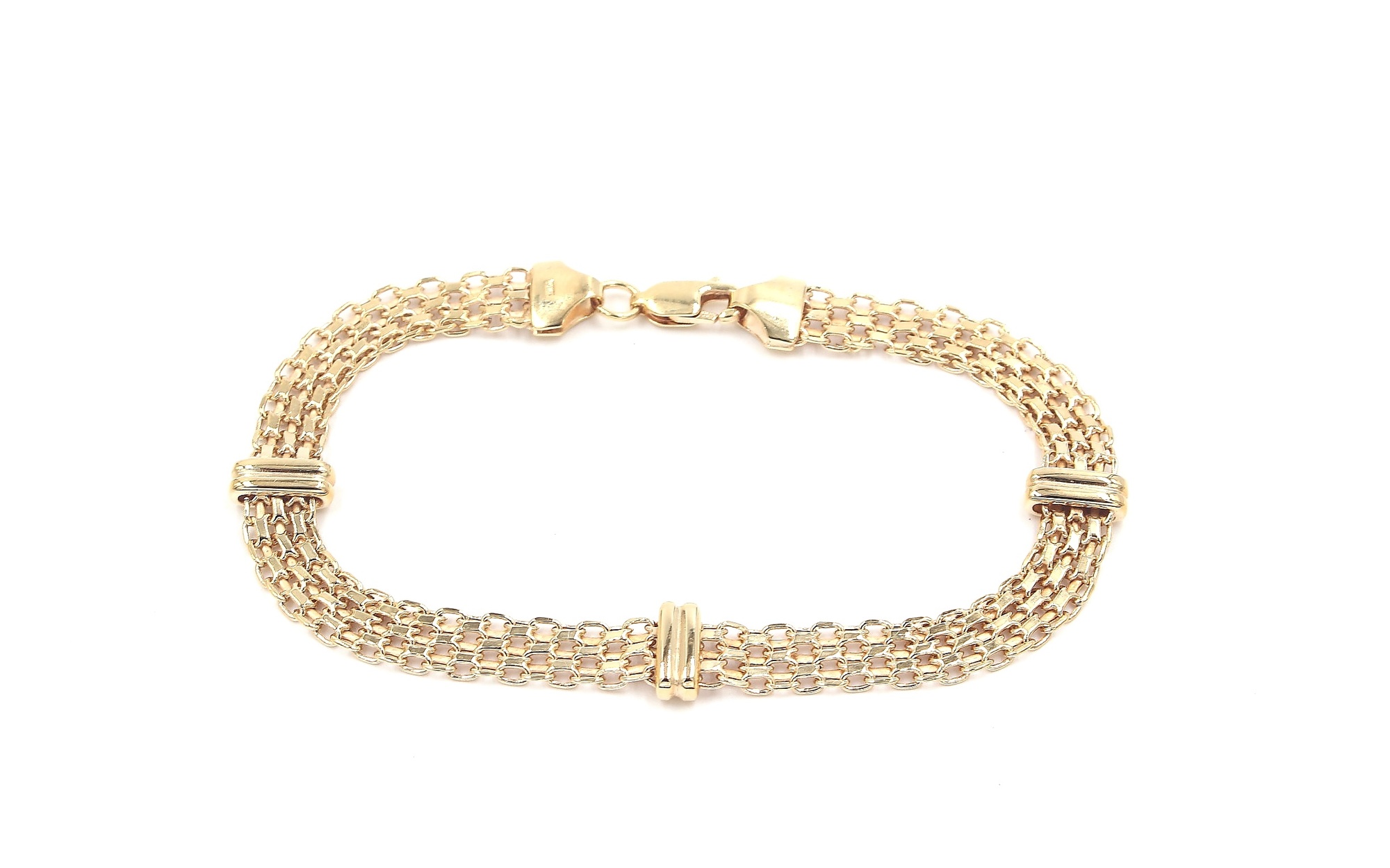 X-länk armband i 18k guld. vikt: 7,1g
