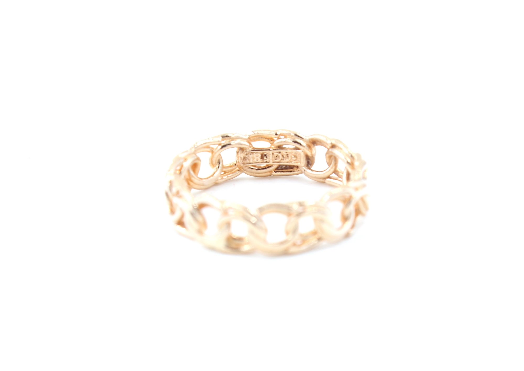 Hel Bismarck ring i 18k guld. vikt: 4g