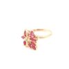 Ring i 18k guld med rubiner och diamanter. vikt: 3,28g