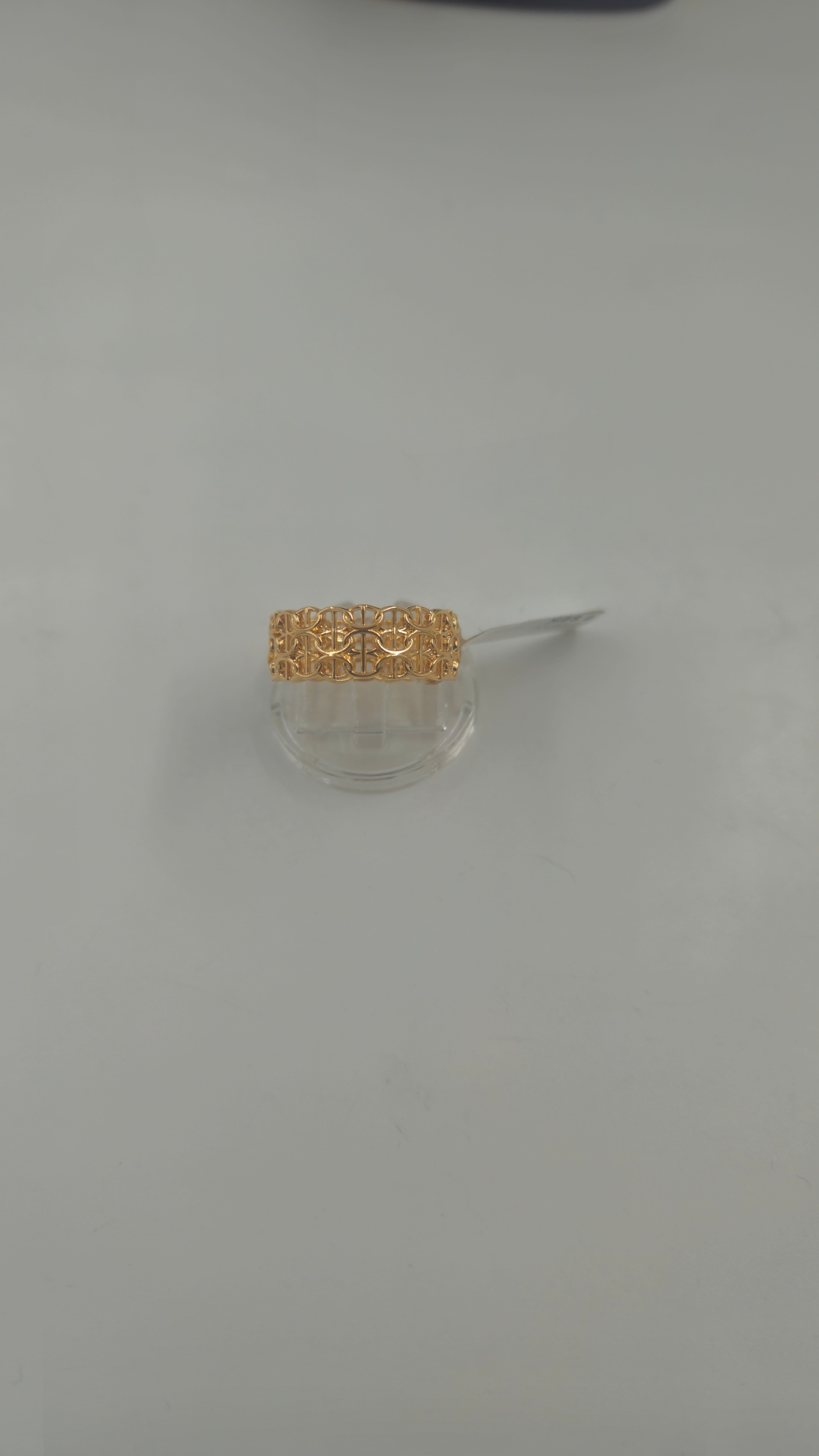 X-länk ring med stavar i 18k guld