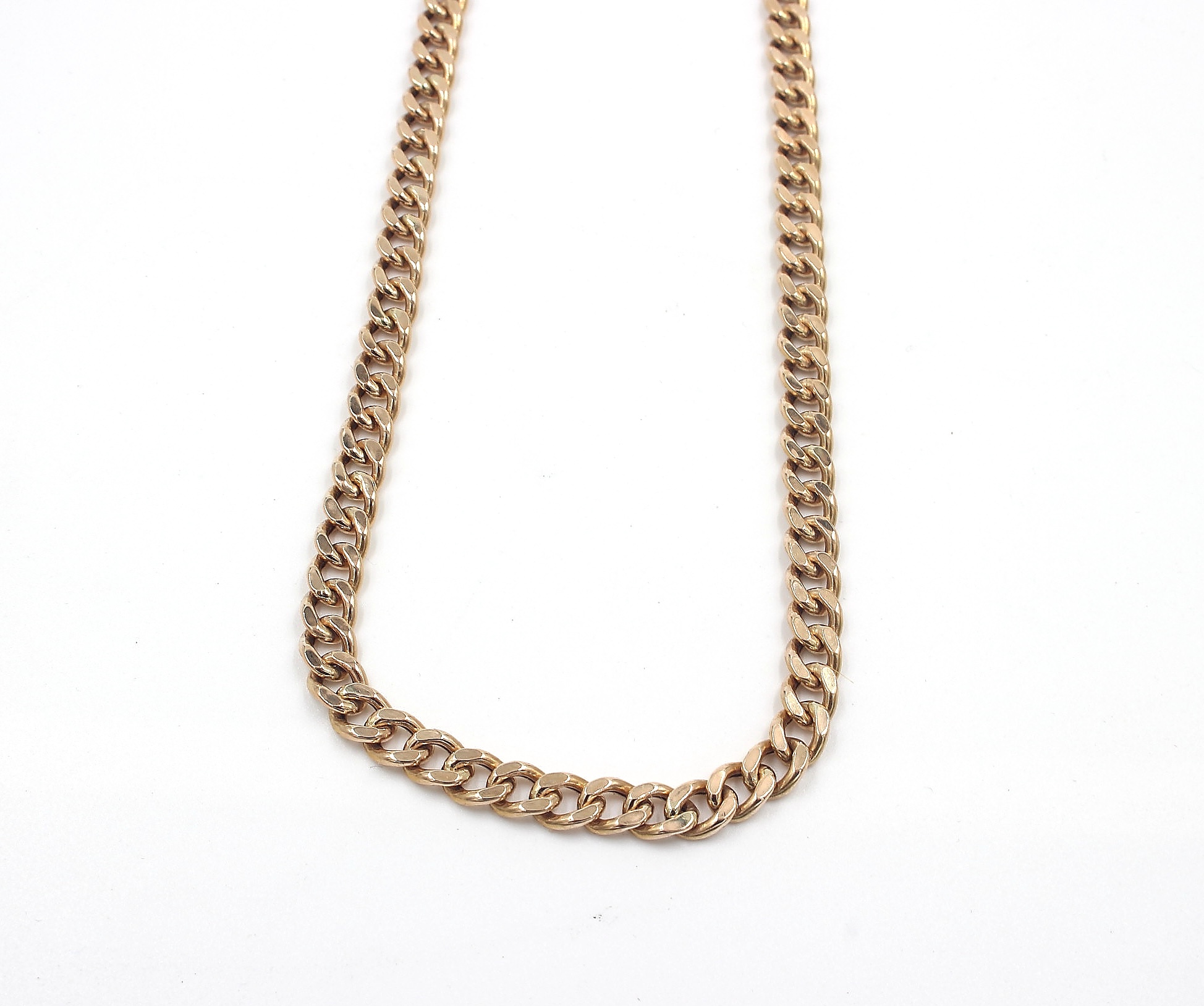 Pansar halsband i 18k guld. ihålig. vikt: 15,9