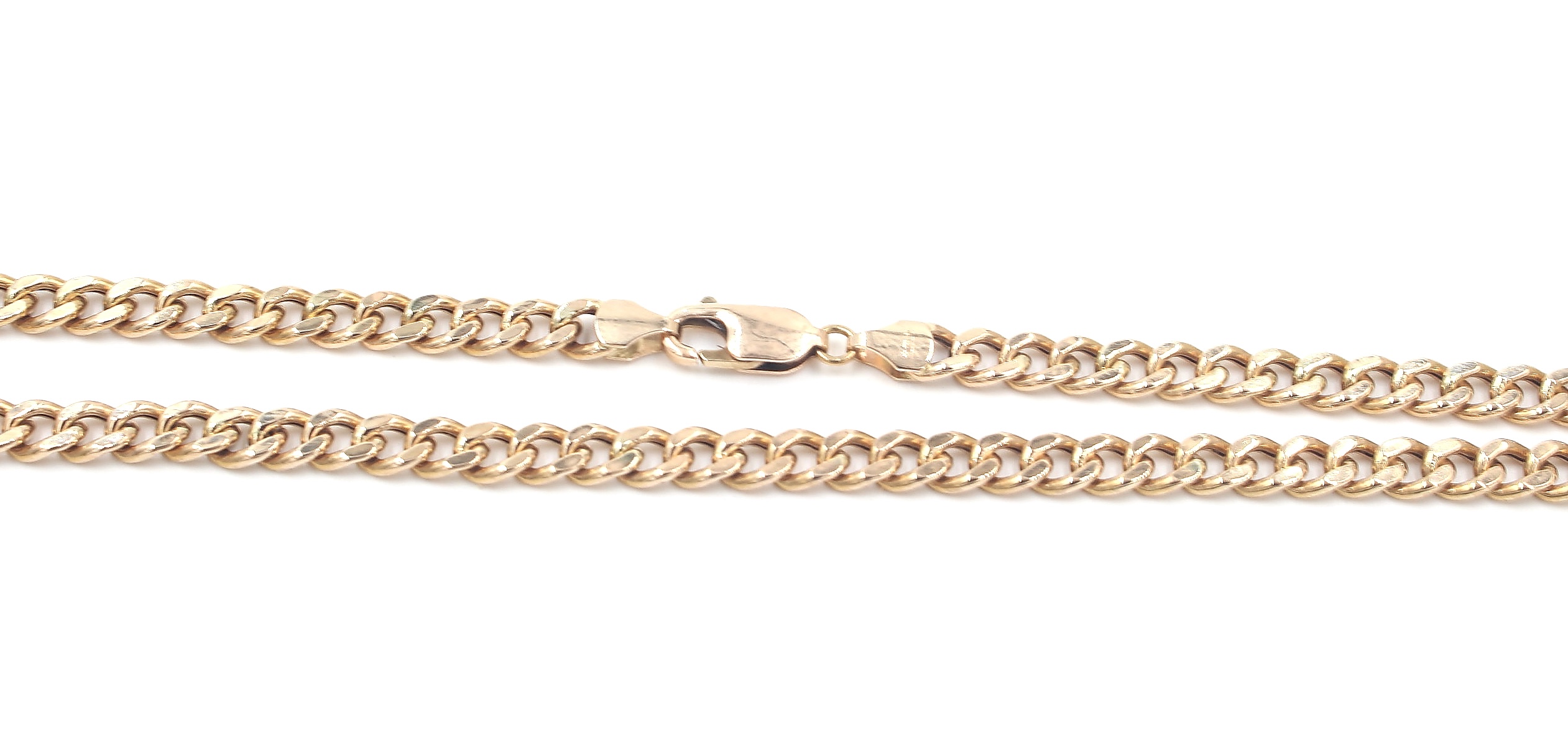 Pansar halsband i 18k guld. ihålig. vikt: 15,9