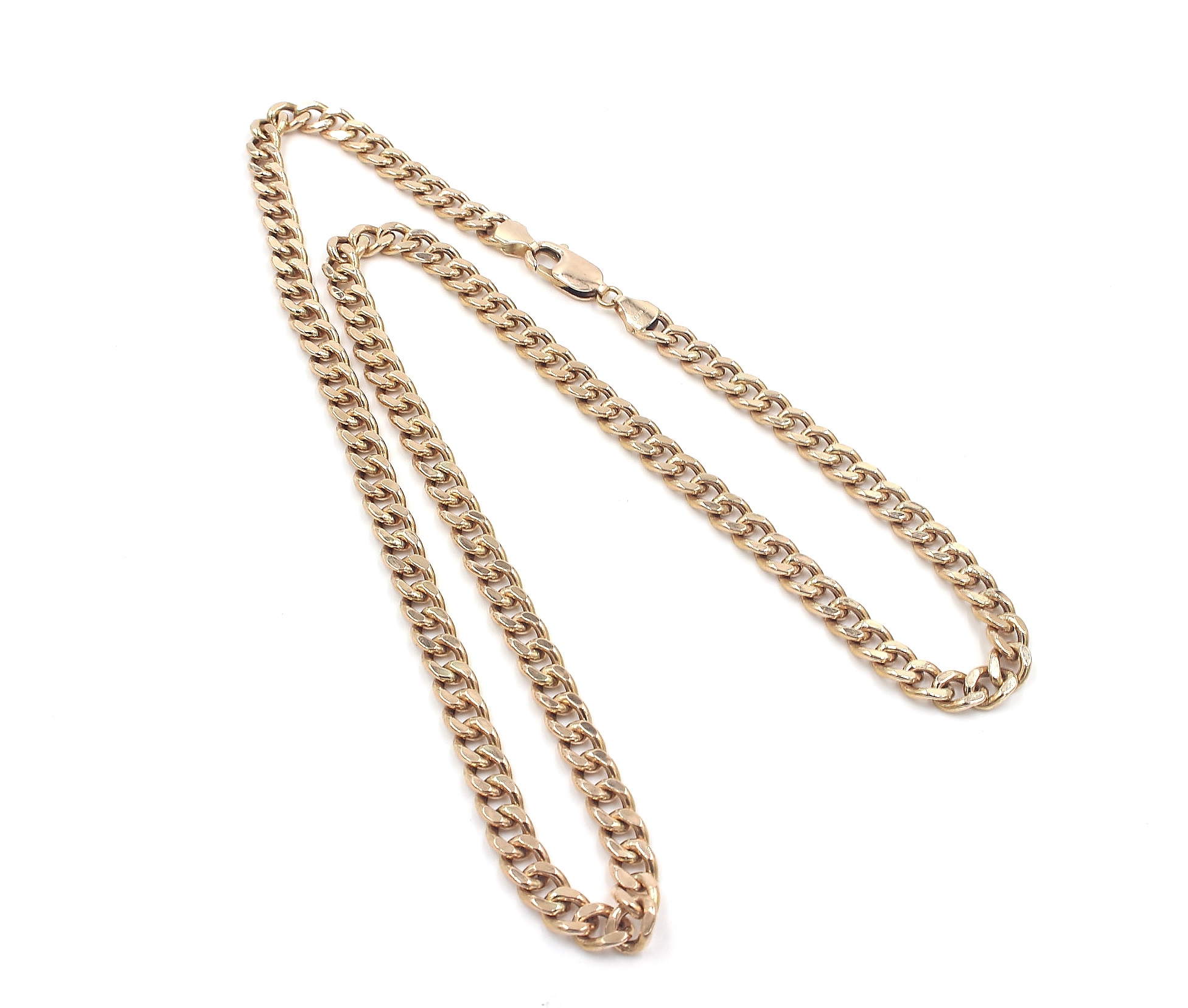 Pansar halsband i 18k guld. ihålig. vikt: 15,9