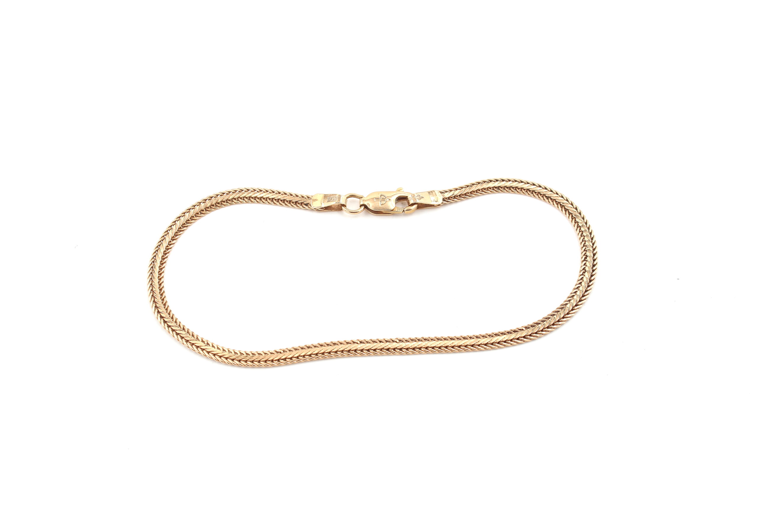 Fiskben armband i 18k guld. vikt: 3,63
