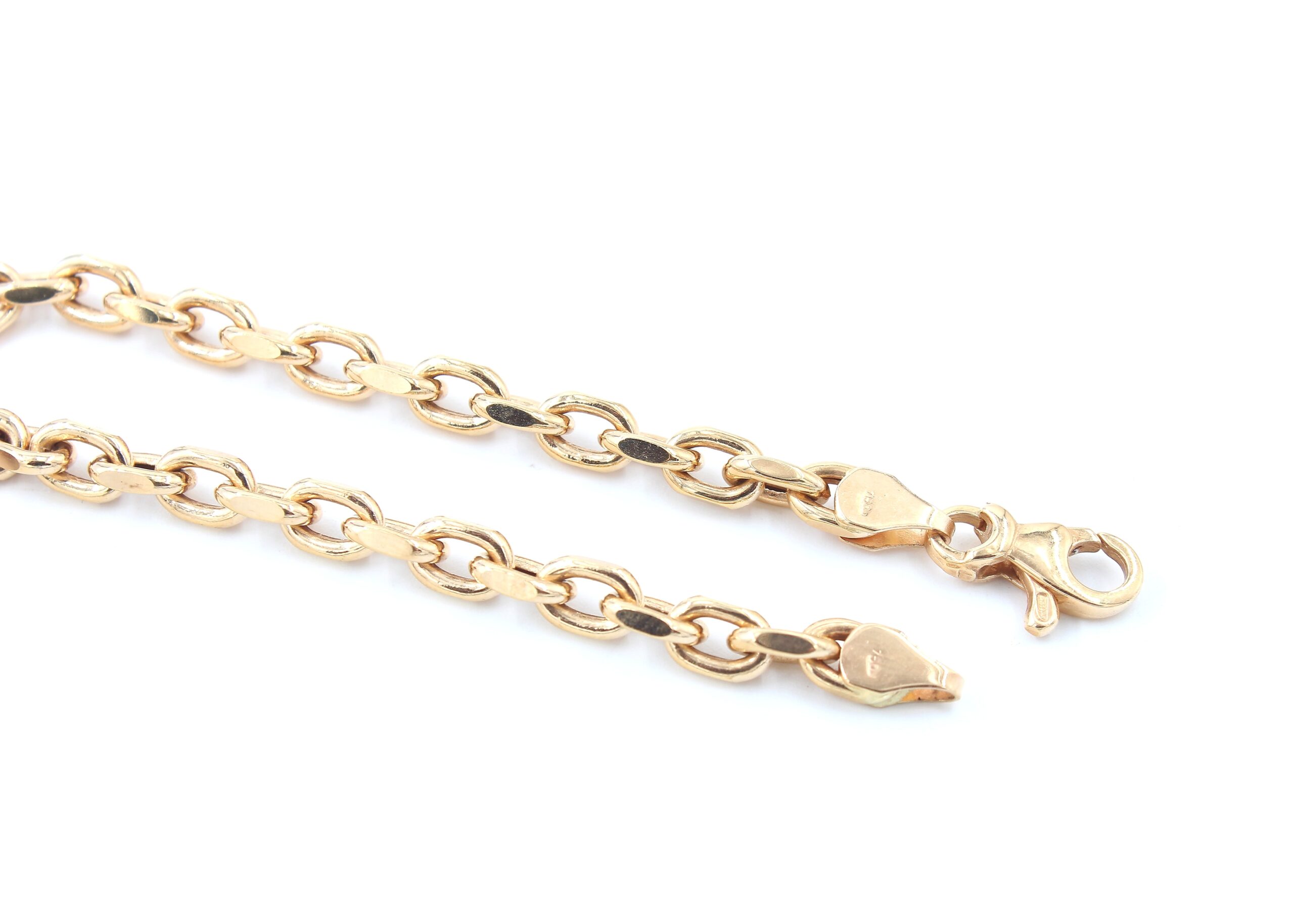 Ankar armband i 18k guld. ihålig. vikt: 7,7g