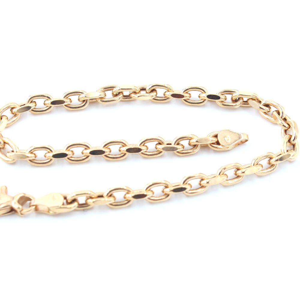 Ankar armband i 18k guld. ihålig. vikt: 7,7g
