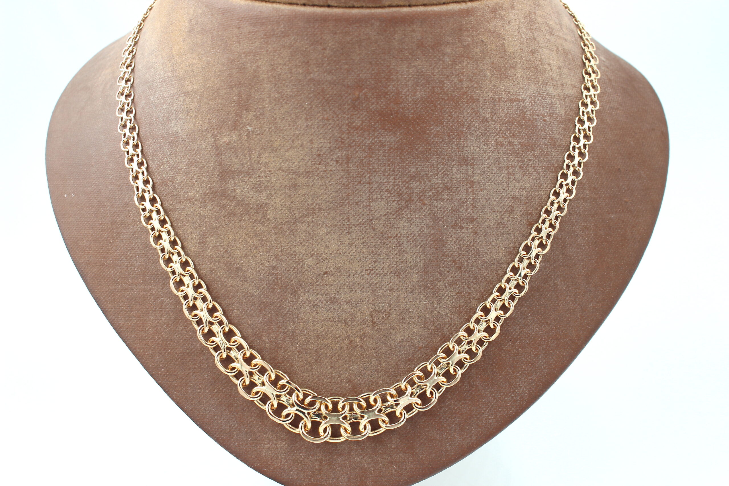 X-länk halsband i 18k guld. vikt: 20,15g