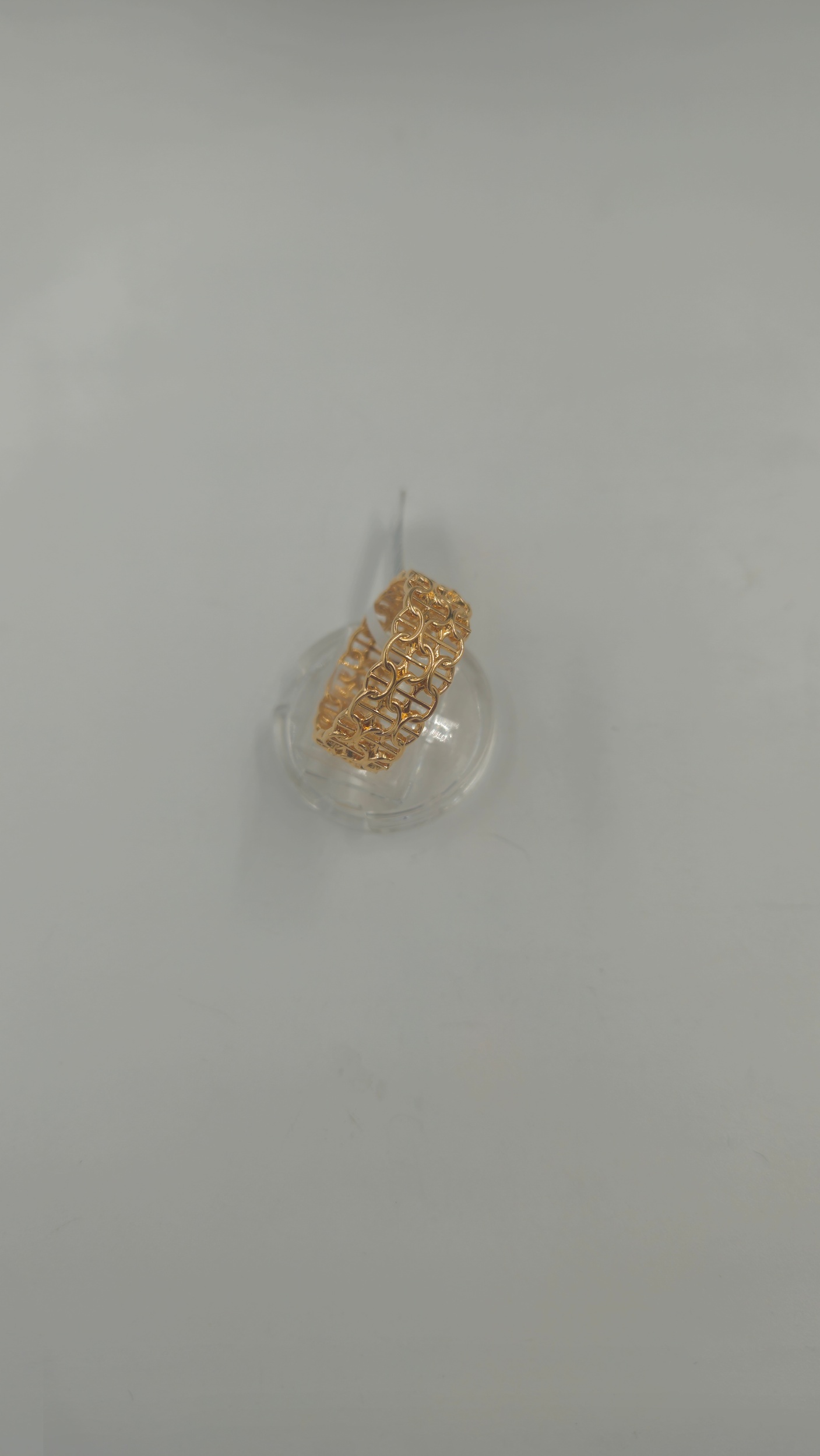 X-länk ring med stavar i 18k guld