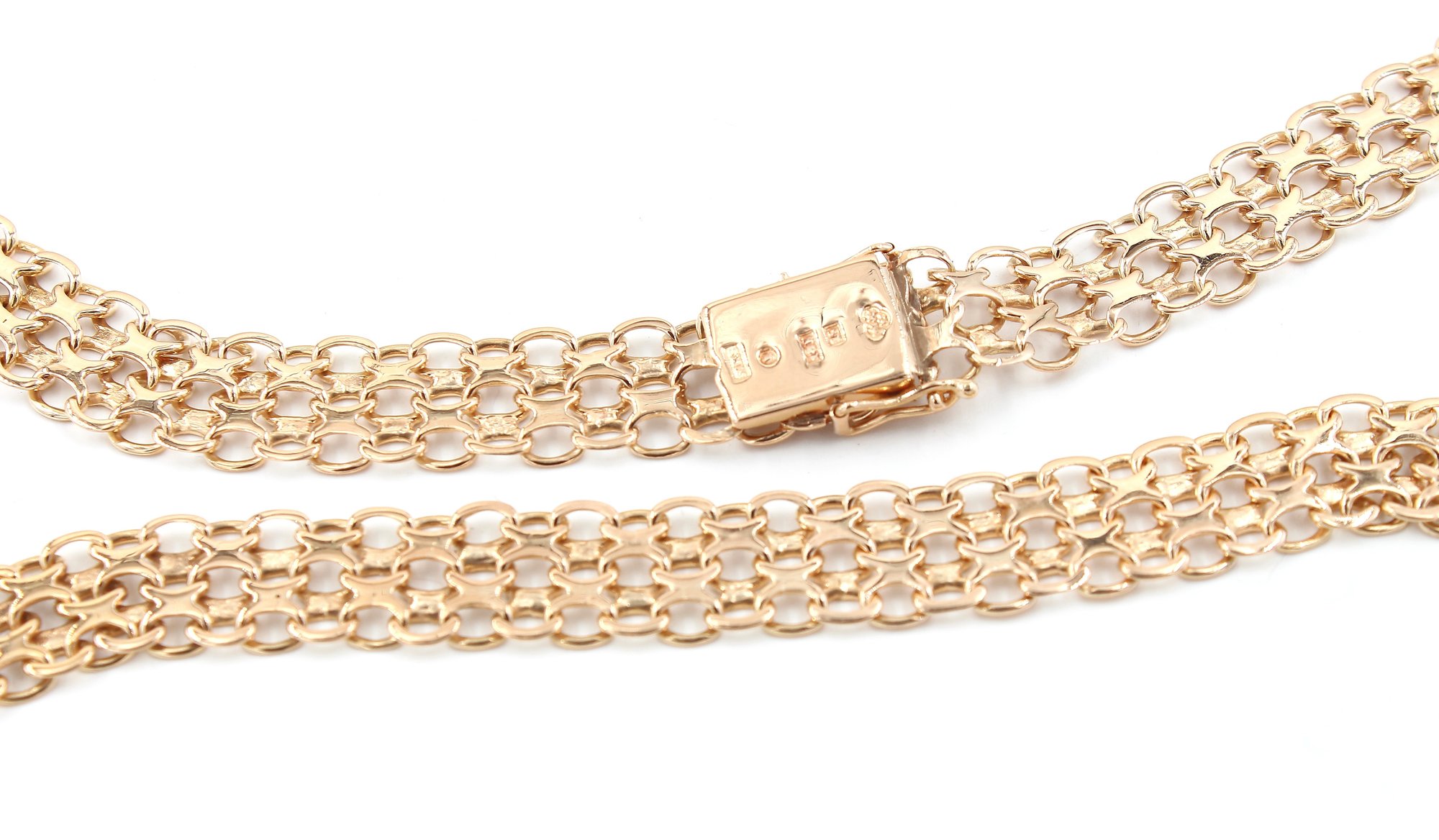X-länk halsband i 18k guld. vikt:38,25