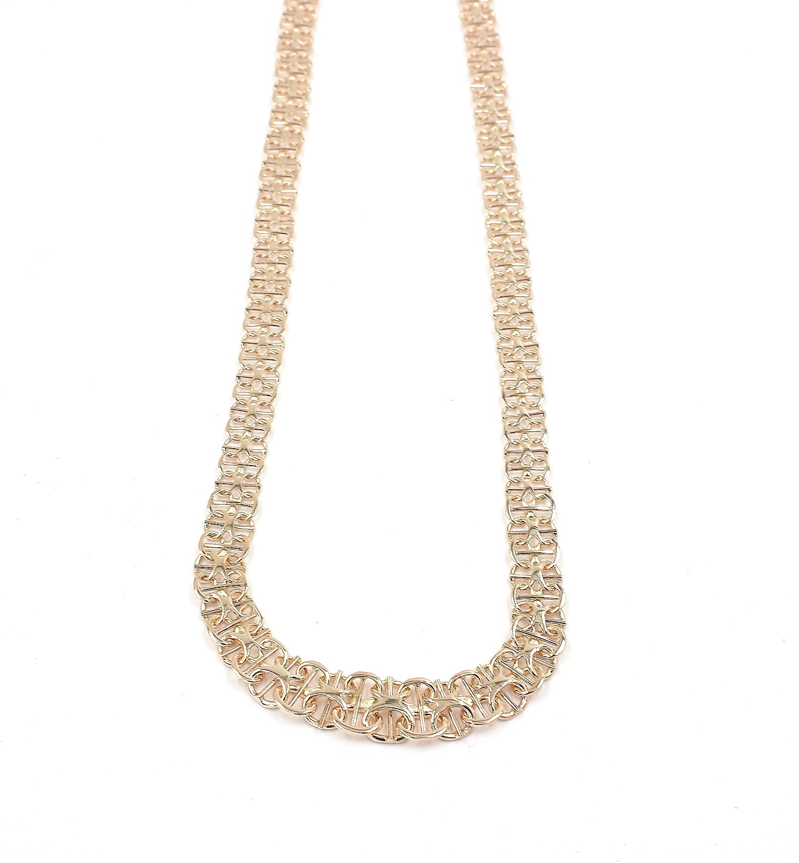 X-länk halsband med stavar i 18k guld. vikt: 15,8g
