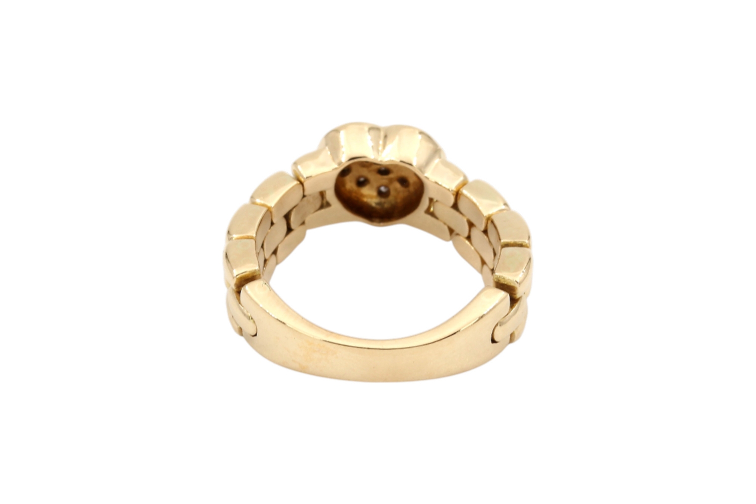 Ring i 18K guld med små diamanter