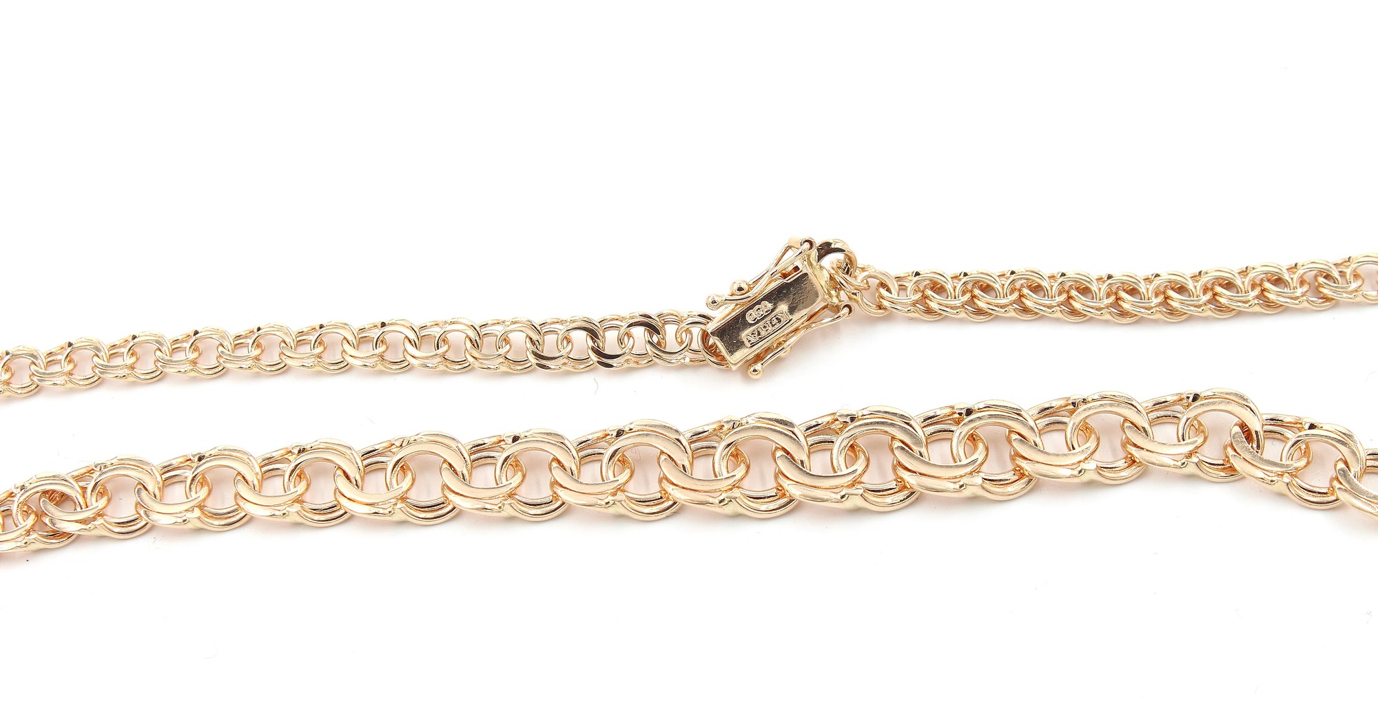 Bismarck halsband i 28k guld. vikt: 20,45g