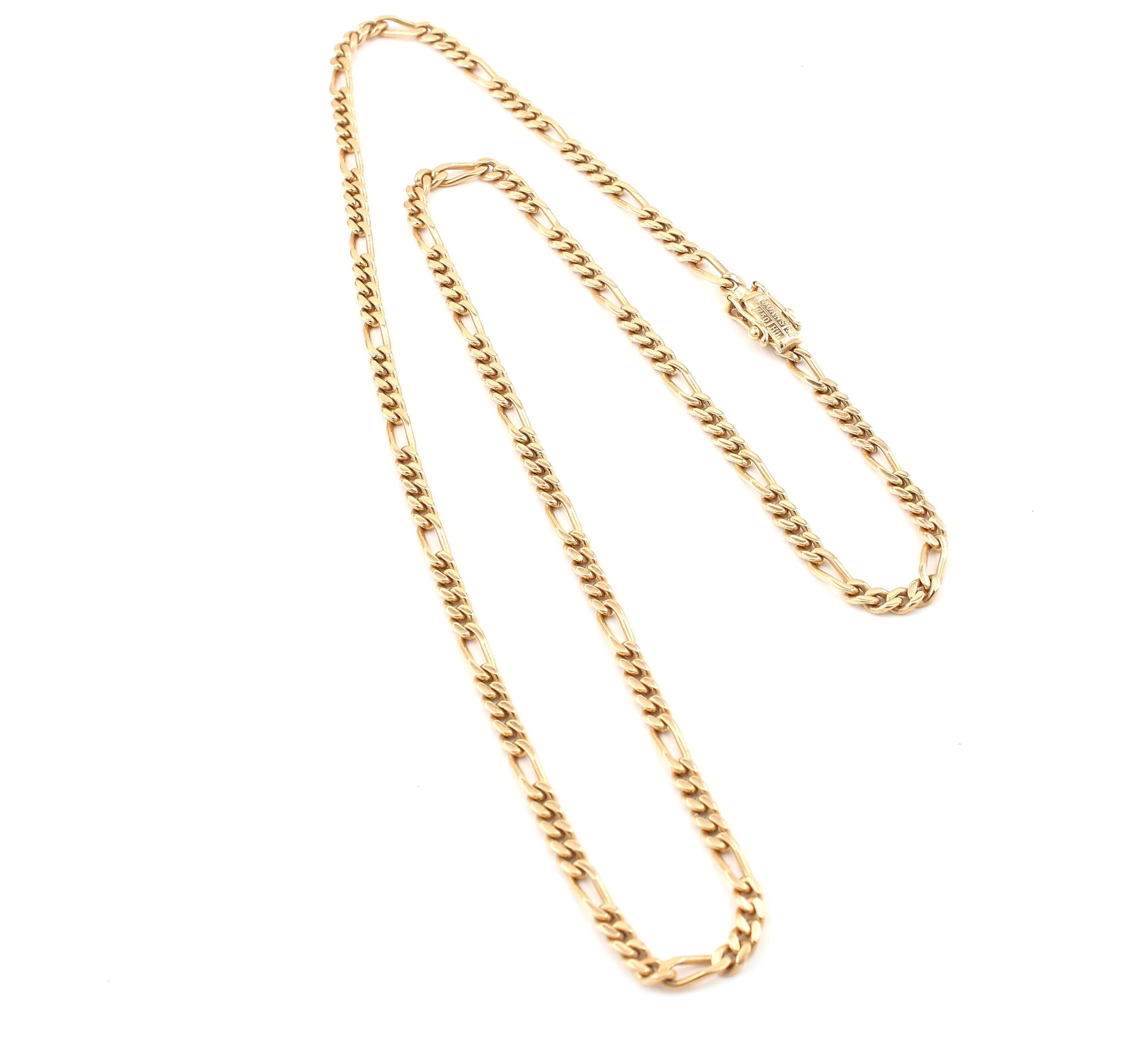 Figaro halsband i 18k guld. massiv. vikt:19,1g