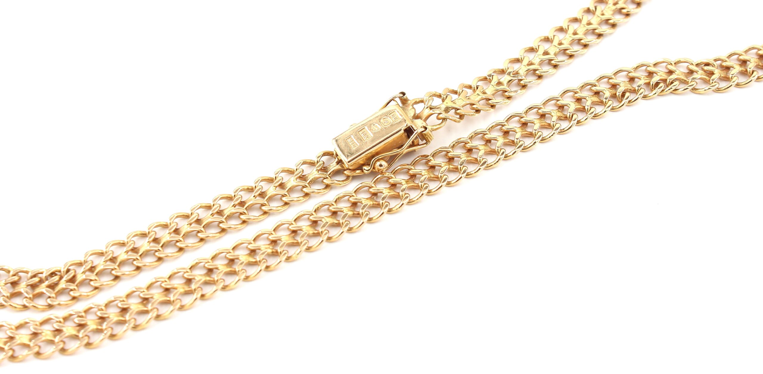 Fiskben halsband i 18k guld. vikt: 20,7g