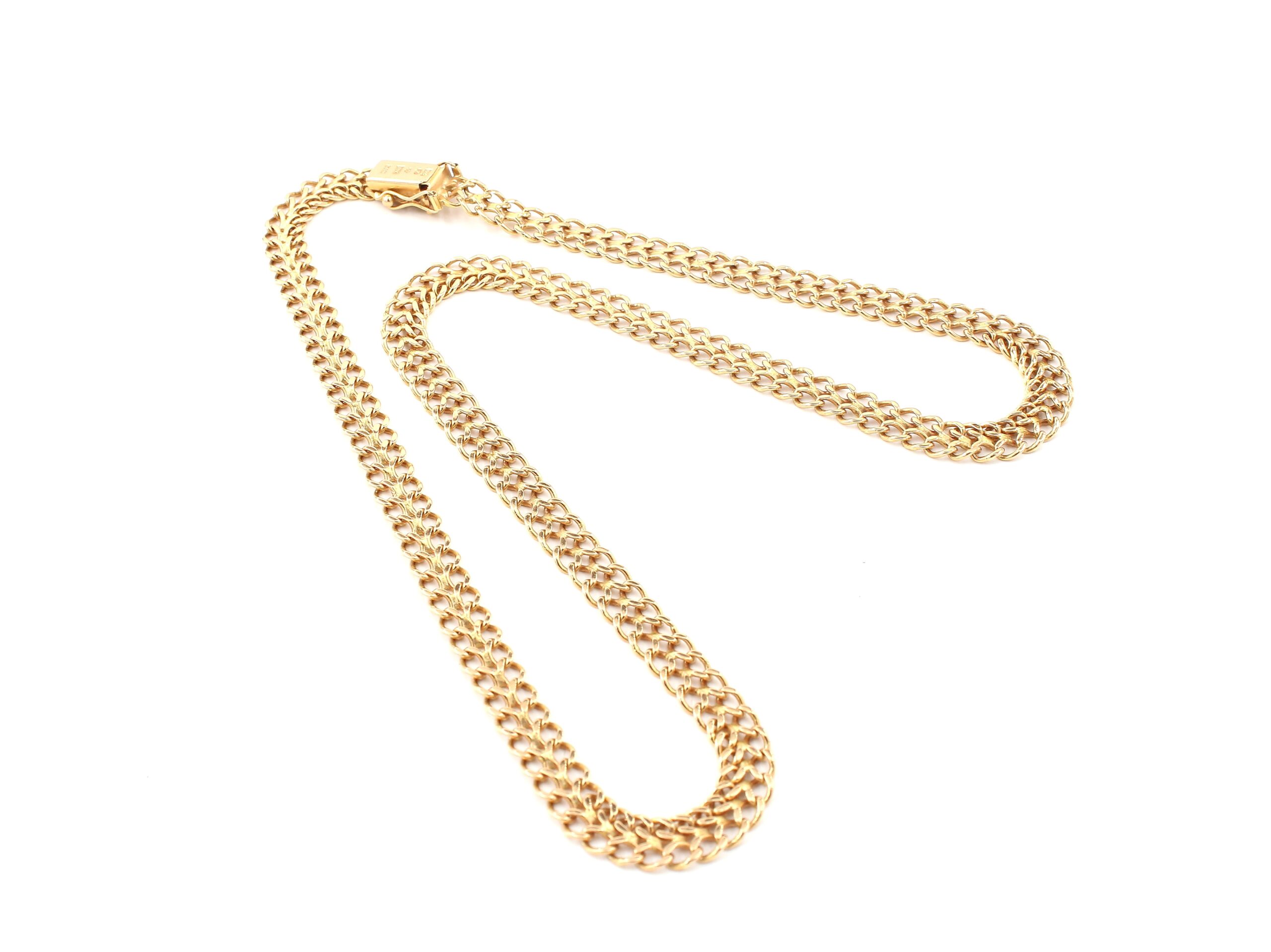 Fiskben halsband i 18k guld. vikt: 20,7g