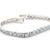 Armband i 18k vitguld med topaz stenar
