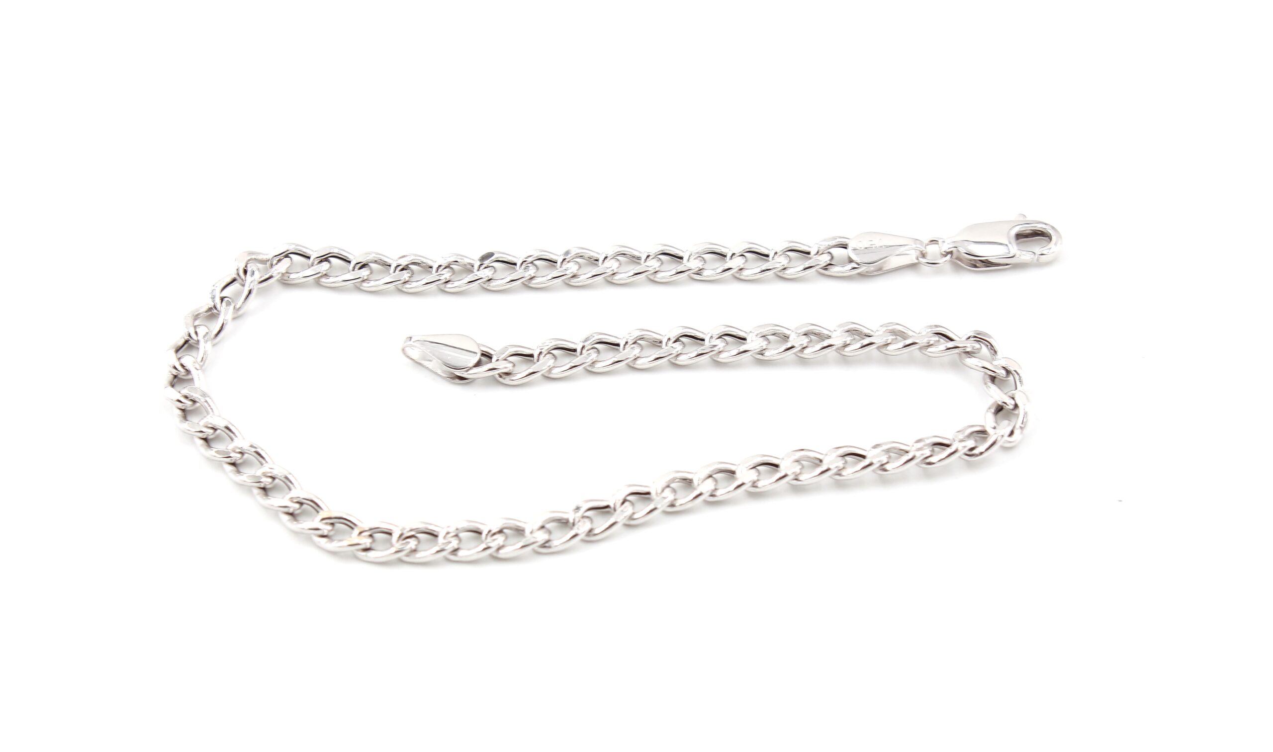 Pansar armband i 18k vitguld. vikt: 3,3g