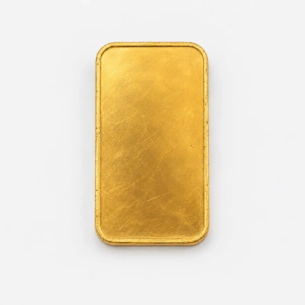 Cirkulerad guldtacka 10 gram i 24K guld, baksida.