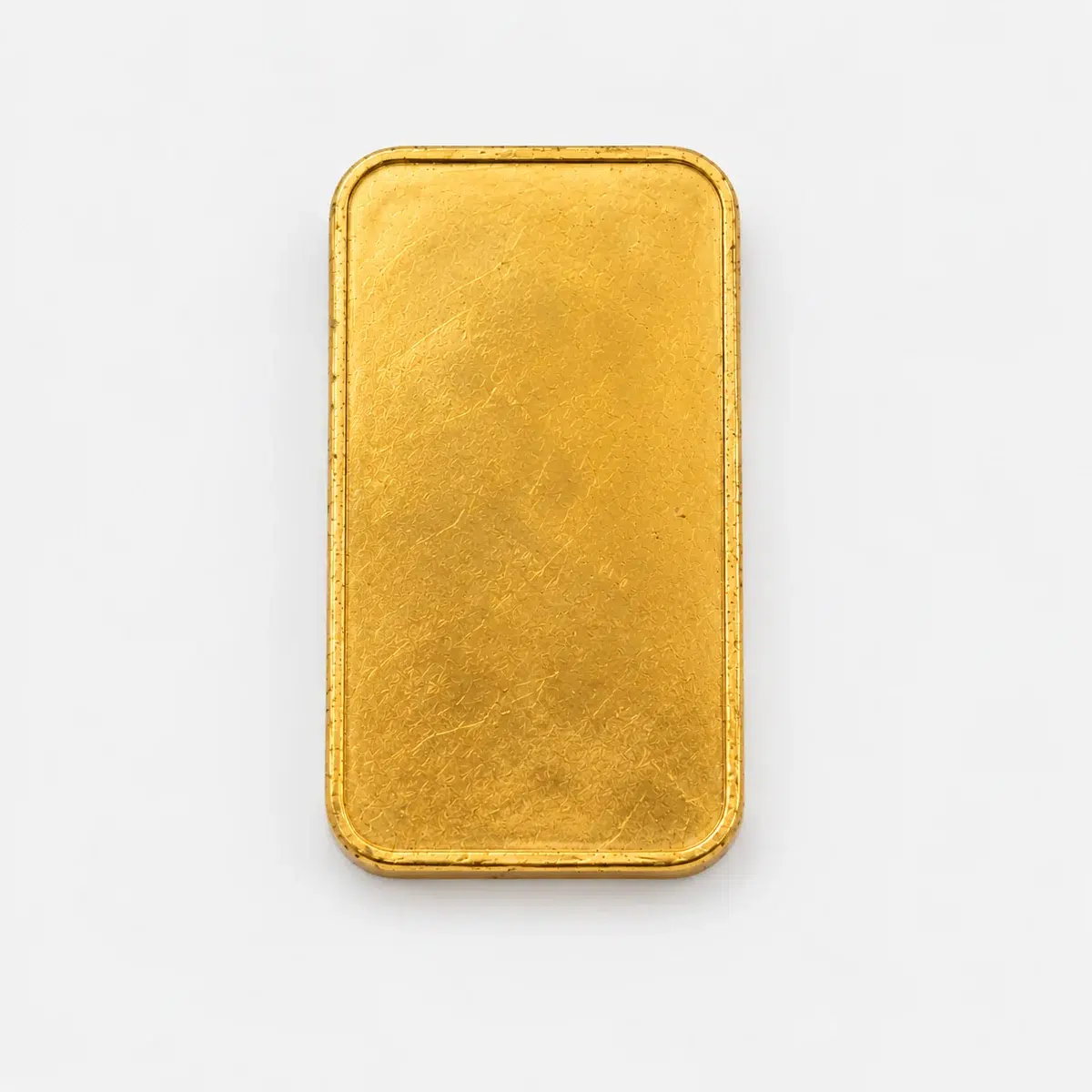 Cirkulerad guldtacka 20 gram i 24K guld, baksida.